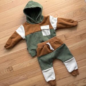 Kids' Green and Brown Matching Set